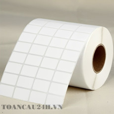 Decal thường 25x15mm , 4tem/hàng khổ 110 cuộn dài 50m