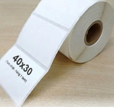 Decal tem nhãn 40x30mm , cuộn 30m