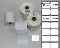 Decal thường in tem nhãn 40x25mm, 2tem/hàng cuộn50m