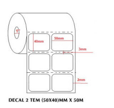 Decal thường in tem nhãn 50x40mm, cuộn 50m