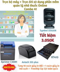 Combo 41. Trọn bộ máy + Trọn đời sử dụng phần mềm quản lý nhà thuốc Online WebNhaThuoc – Kết nối sở ý tế, được phép và hợp pháp lưu hành theo quy định của Sở y tế tất cả các tỉnh trong cả nước. Miễn phí đăng ký dùng thử