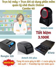 Combo 40. Trọn bộ máy + Trọn đời sử dụng phần mềm quản lý nhà thuốc Online WebNhaThuoc – Kết nối sở ý tế, được phép và hợp pháp lưu hành theo quy định của Sở y tế tất cả các tỉnh trong cả nước. Miễn phí đăng ký dùng thử