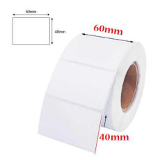 Giấy in mã vạch Decal nhiệt 60x40, cuộn 30m nguyên liệu giấy xịn