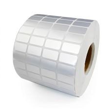 Decal xi bạc 25x15mm 4 tem/hàng -khổ 110-cuộn dài 50m/ tem vuông