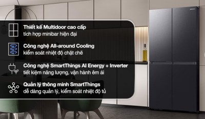 Tủ lạnh Samsung Inverter 648 lít Multi Door RF59C766FB1/SV